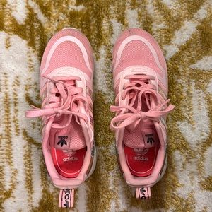 Girls holographic Adidas sneakers